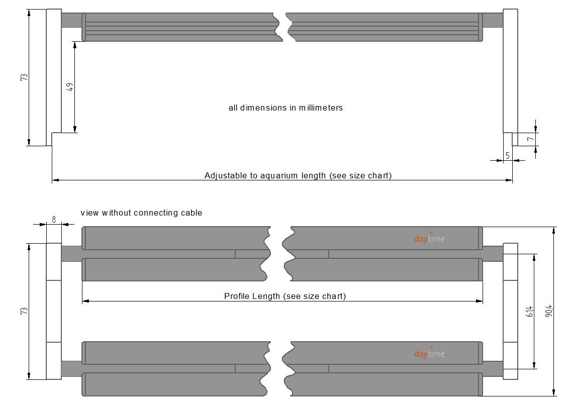 unix Acryl-Twin-Adapter_Maßskizze_EN