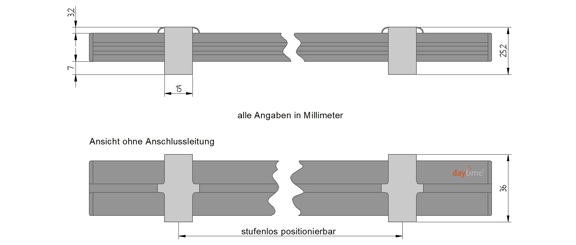 unix Mitten-Abstütz-Adapter_Maßskizze_DE